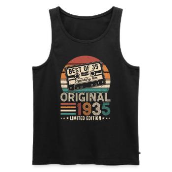 1935 - A Legendary Gift - Men's Premium Organic Tank Top - black - Front - Michal (187cm)