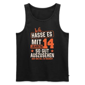 Retro Legends 2010: Zeitloses Geburtstagsgeschenk - Männer Premium Bio Tank Top - Schwarz - Vorne - Michal (187cm)