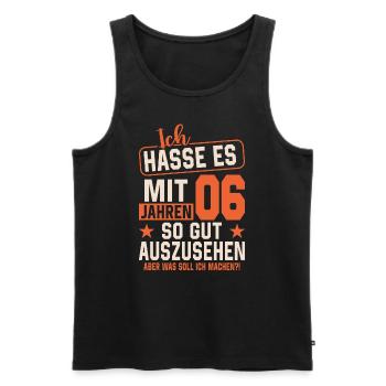 Vintage 1994 - Unvergesslich - Männer Premium Bio Tank Top - Schwarz - Vorne - Michal (187cm)