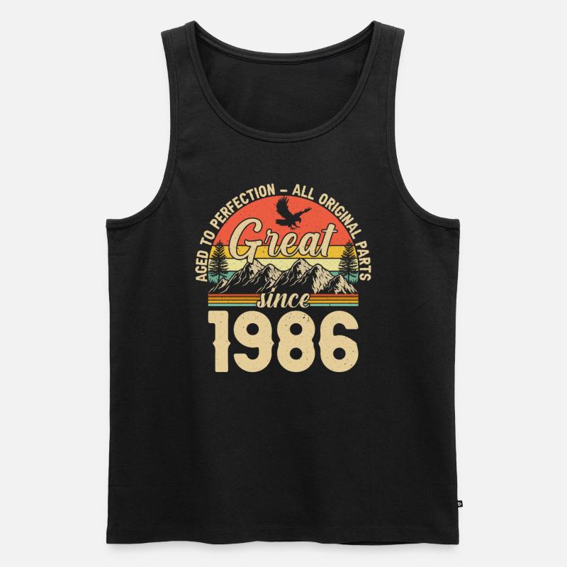1986 - A legendary year - Men's Premium Organic Tank Top - black