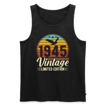 1945 - A timeless masterpiece - Men's Premium Organic Tank Top - black - Front - Michal (187cm)