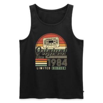 Stylish 1984 Birthday Shirt - Men's Premium Organic Tank Top - black - Front - Michal (187cm)