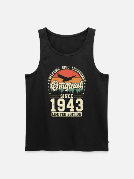 1943: Zeitlos Legendär - Männer Premium Bio Tank Top - Schwarz