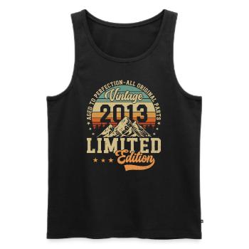 Millésime 2013 : un trésor légendaire pour les 10 ans - Débardeur bio Premium Homme - noir - Devant - Michal (187cm)