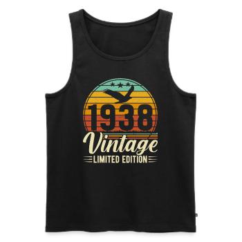 Légendaire 86e anniversaire Style rétro 1938 - Débardeur bio Premium Homme - noir - Devant - Michal (187cm)