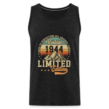 1944: Zeitloses Geburtstagsgeschenk - Männer Premium Bio Tank Top - Anthrazit - Vorne - Alexander (188cm)