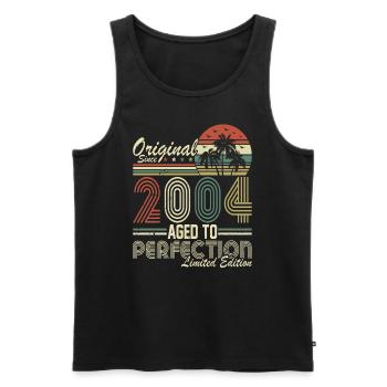 20th Birthday Vintage 2004 Retro Gift Idea - Men's Premium Organic Tank Top - black - Front - Michal (187cm)