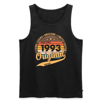 30th Birthday Vintage Retro Gift 1993 - Men's Premium Organic Tank Top - black - Front - Michal (187cm)