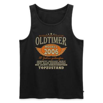 Legendärer 18. Geburtsta 2006 - Männer Premium Bio Tank Top - Schwarz - Vorne - AI Model Male 178 light (178cm)