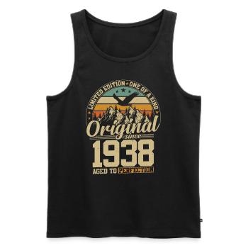 Birthday Legend 1938 - Men's Premium Organic Tank Top - black - Front - Michal (187cm)