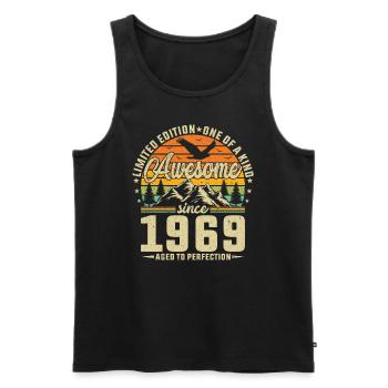 Legendary 55th birthday 1969 - Men's Premium Organic Tank Top - black - Front - Michal (187cm)