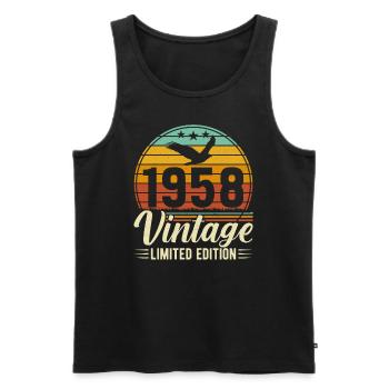 Legendary vintage '58 - Men's Premium Organic Tank Top - black - Front - AI Model Male 178 light (178cm)