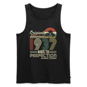87. Geburtstag Vintage Retro 1937 - Men's Premium Organic Tank Top - black - Front - Michal (187cm)