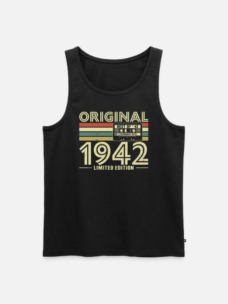 Millésime 1942 Anniversaire - Débardeur bio Premium Homme - noir