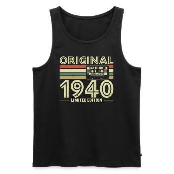 Millésime 1940 Anniversaire - Débardeur bio Premium Homme - noir - Devant - Michal (187cm)