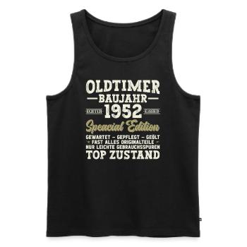 Legendärer Jahrgang 1952 - 72 Jahre Geburtstag - Männer Premium Bio Tank Top - Schwarz - Vorne - Michal (187cm)