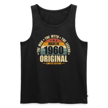 Anniversaire des années 1960 - Débardeur bio Premium Homme - noir - Devant - Michal (187cm)