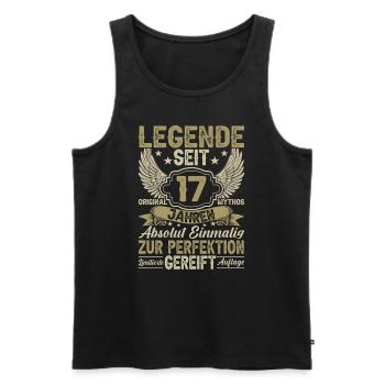 Legendärer 17. Geburtstag Retro Style - Männer Premium Bio Tank Top - Schwarz - Vorne - Michal (187cm)