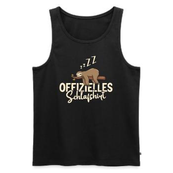 Lustiger Spruch Schlafshirt - Männer Premium Bio Tank Top - Schwarz - Vorne - Michal (187cm)