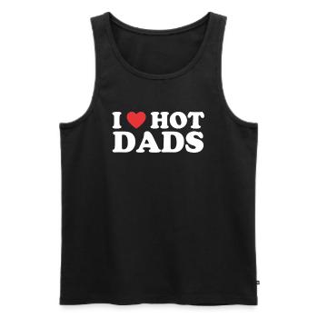 L’amour de papa chaud - Débardeur bio Premium Homme - noir - Devant - AI Model Male 178 light (178cm)