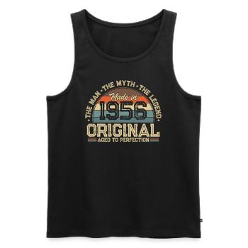 Birthday Legend 1956 - Men's Premium Organic Tank Top - black - Front - Michal (187cm)
