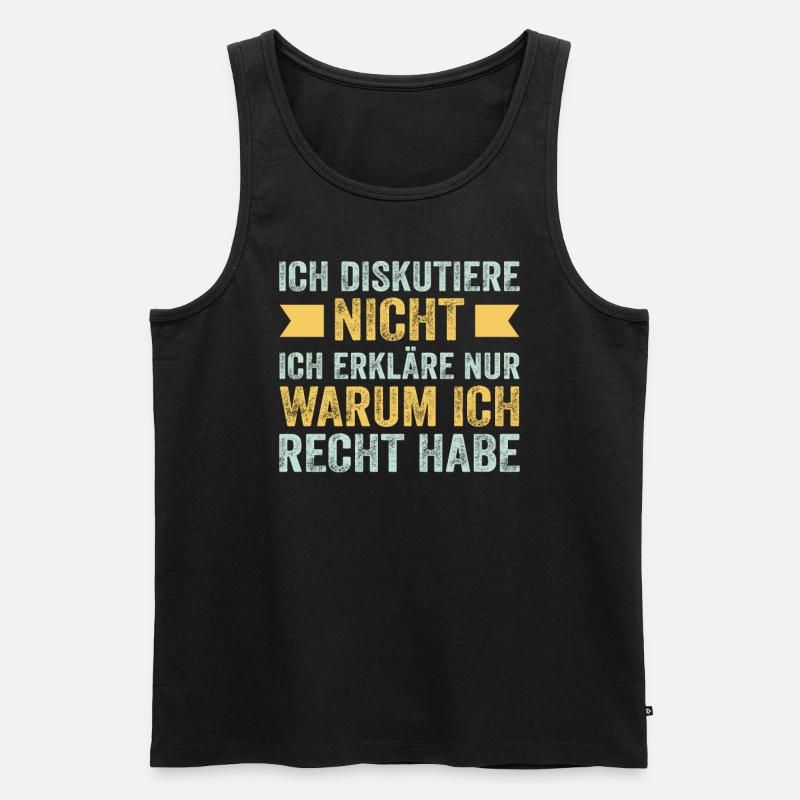 Rechthaber Erklärung - Männer Premium Bio Tank Top - Schwarz
