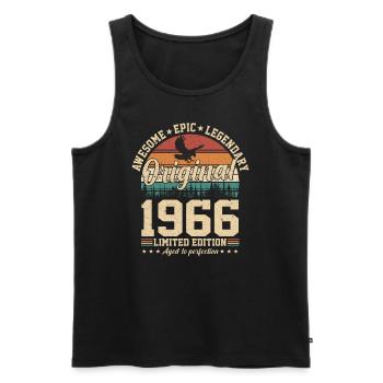 Geburtstag 1966 - Vintage Jubiläum - Männer Premium Bio Tank Top - Schwarz - Vorne - Michal (187cm)