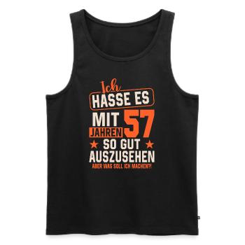 57 Jahre Jung und Immer Noch Cool! - Männer Premium Bio Tank Top - Schwarz - Vorne - AI Model Male 178 light (178cm)