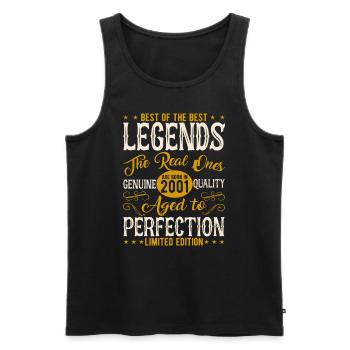Vintage 2001 Birthday Gift - Männer Premium Bio Tank Top - Schwarz - Vorne - Michal (187cm)