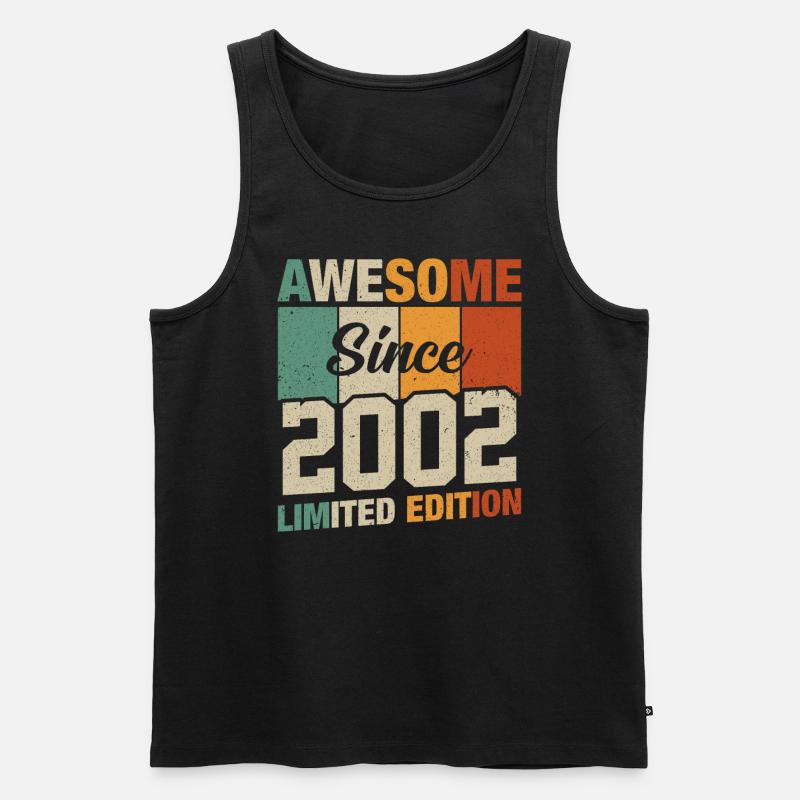 Legendäres Geburtsjahr 2002 - Männer Premium Bio Tank Top - Schwarz