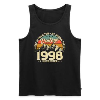 Geboren im Jahr 1998 - Vintage Schatz der Legende - Männer Premium Bio Tank Top - Schwarz - Vorne - Michal (187cm)