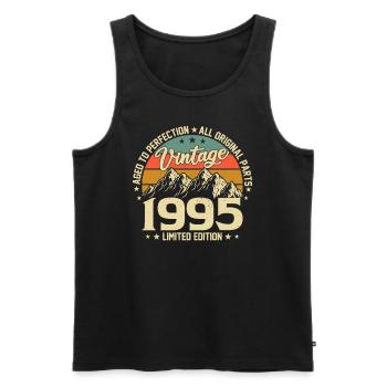 Legendary Born in 1995 - Men's Premium Organic Tank Top - black - Front - Michal (187cm)