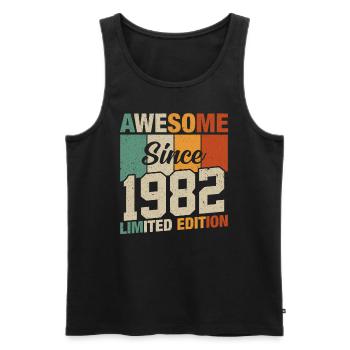 Legendary 42nd birthday 1982 - Men's Premium Organic Tank Top - black - Front - Michal (187cm)