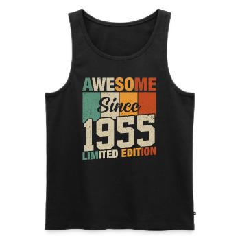 Legendary vintage 1955 - Men's Premium Organic Tank Top - black - Front - Michal (187cm)