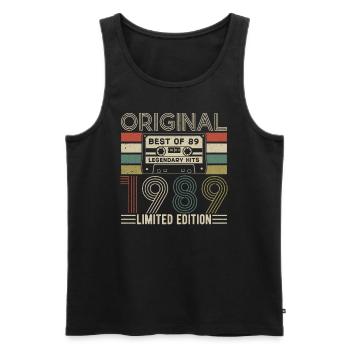 Legends of the year 1989 - Men's Premium Organic Tank Top - black - Front - Michal (187cm)