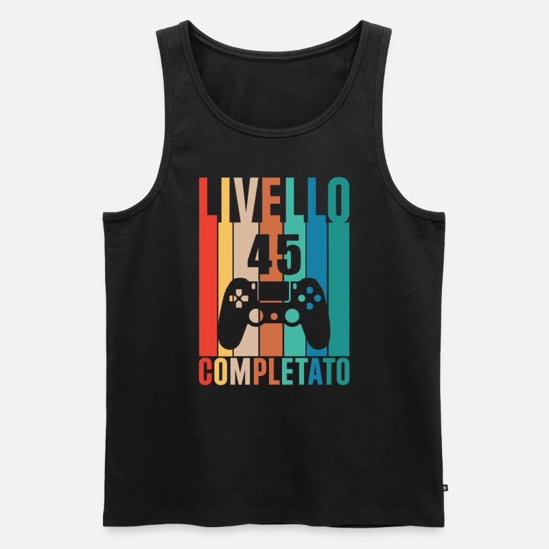 Stufe 45 - Männer Premium Bio Tank Top - Schwarz