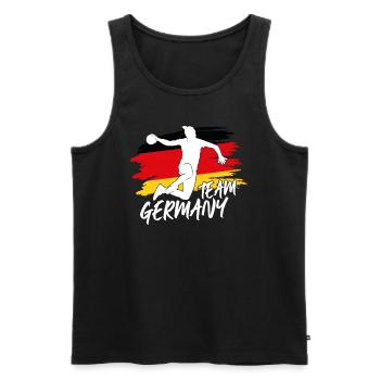 Germany Handball Masterclass - Men's Premium Organic Tank Top - black - Front - Michal (187cm)