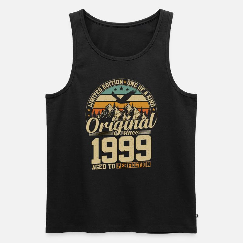 Jubiläumszeitreise 1999 - Männer Premium Bio Tank Top - Schwarz