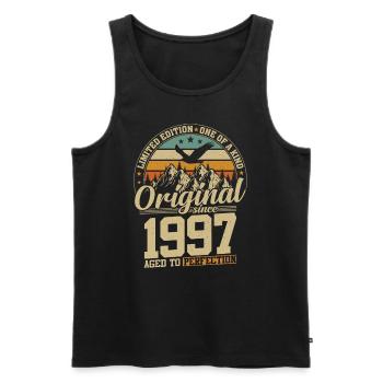 Vintage Vintage 1997 - Un original depuis 27 ans - Débardeur bio Premium Homme - noir - Devant - Michal (187cm)