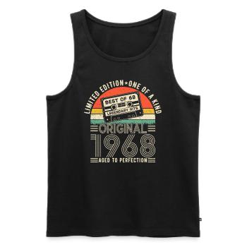Born in 1968 Birthday 1968 Vintage 1968 - Men's Premium Organic Tank Top - black - Front - Michal (187cm)