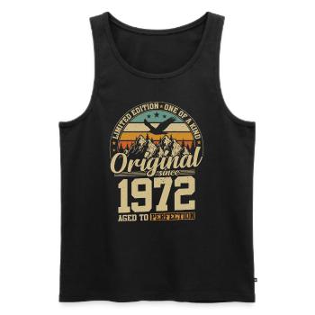 Golden vintage 1972 - Men's Premium Organic Tank Top - black - Front - Michal (187cm)
