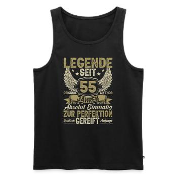 Legende seit 55 Jahren - Männer Premium Bio Tank Top - Schwarz - Vorne - Michal (187cm)