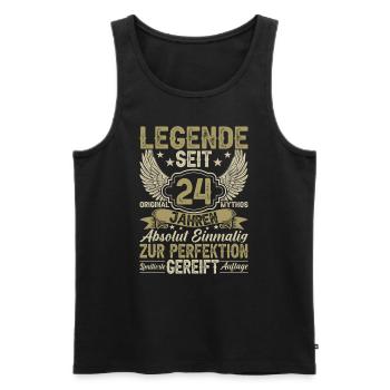 Legende seit 24 Jahren - Männer Premium Bio Tank Top - Schwarz - Vorne - Michal (187cm)