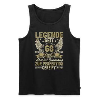 Legende seit 68 Jahren - Männer Premium Bio Tank Top - Schwarz - Vorne - Michal (187cm)