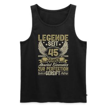 Legende seit 45 Jahren - Männer Premium Bio Tank Top - Schwarz - Vorne - Michal (187cm)