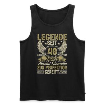 Legende seit 48 Jahren - Männer Premium Bio Tank Top - Schwarz - Vorne - Michal (187cm)