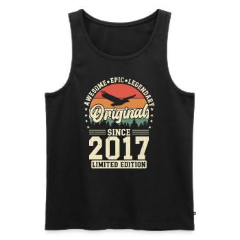 Jahre der Eleganz 2017 - Männer Premium Bio Tank Top - Schwarz - Vorne - AI Model Male 178 light (178cm)