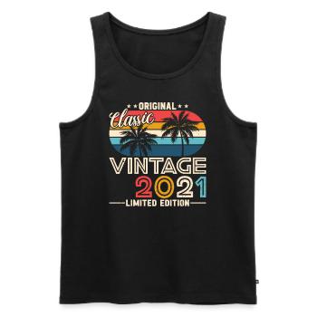 2021 Original 2021 Vintage Vintage Retro anniversa - Men's Premium Organic Tank Top - black - Front - Michal (187cm)