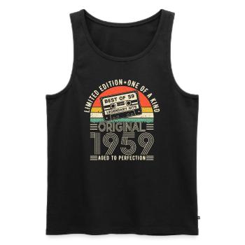 The Legends were born in 1959 - 1959 - Men's Premium Organic Tank Top - black - Front - Michal (187cm)
