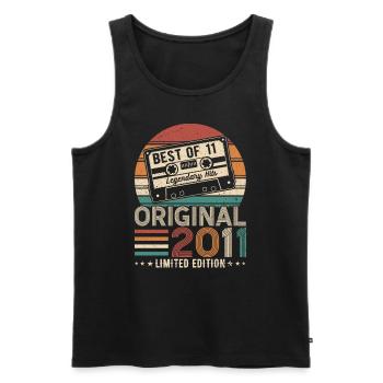 Golden Jubilee 2011 - Men's Premium Organic Tank Top - black - Front - Michal (187cm)